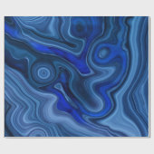 Blauer Malachitenstein Einziges Gemstone Geologie Geschenkpapier (Flach)