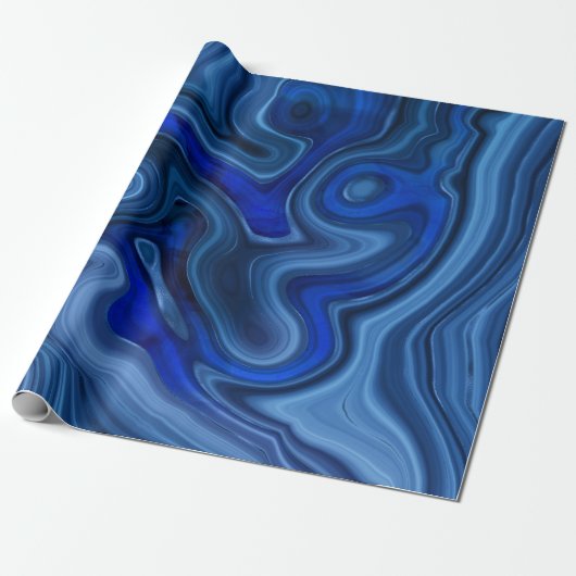 Blauer Malachitenstein Einziges Gemstone Geologie Geschenkpapier (Ungerollt)
