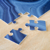 Blauer Malachitenstein Einziges Gemstone Geologie Puzzle (Seite)