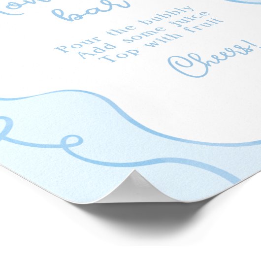 Blauer Mama-osa-Bar Poster (Ecke)