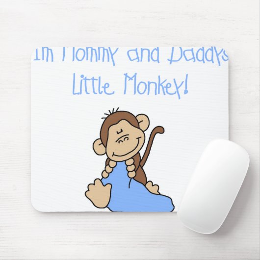 Blauer Mama-und des Vatis Affe Mousepad (Mit Mouse)