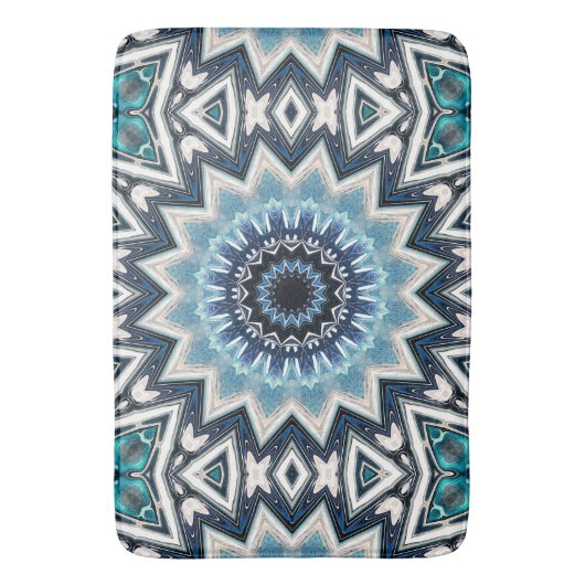 Blauer Mandala Badematte (Vorderseite Vertikal)