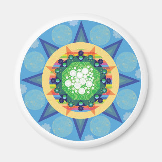 Blauer Mandala-Magnet Magnet