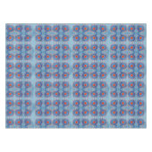 Blauer Mandala PatternTable Stoff Tischdecke (Vorderseite (Horizontal))