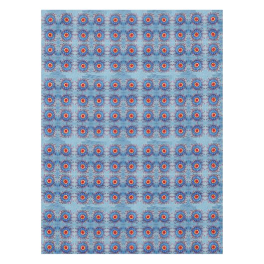 Blauer Mandala PatternTable Stoff Tischdecke (Vorderseite)