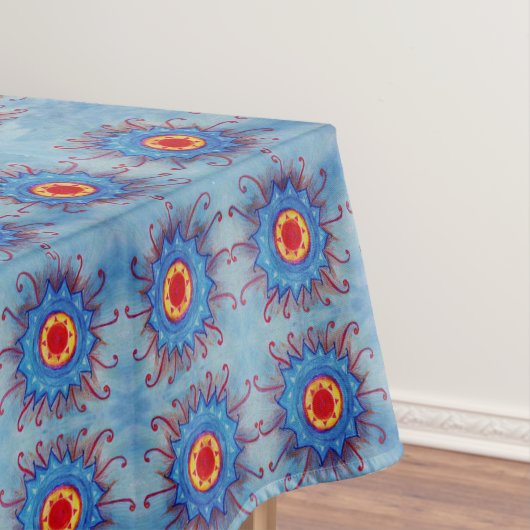 Blauer Mandala PatternTable Stoff Tischdecke (Beispiel)