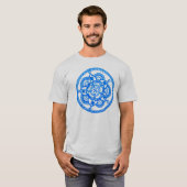 Blauer Mandala-UnisexT - Shirt durch Megaflora (Vorne ganz)