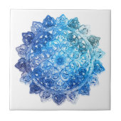 Blauer Mandela Fliese (Vorderseite)