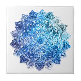 Blauer Mandela Fliese