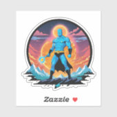 Blauer Mann des Nordens10 Aufkleber (Blatt)