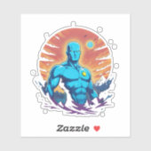 Blauer Mann des Nordens9 Aufkleber (Blatt)