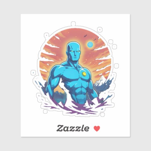 Blauer Mann des Nordens9 Aufkleber (Blatt)