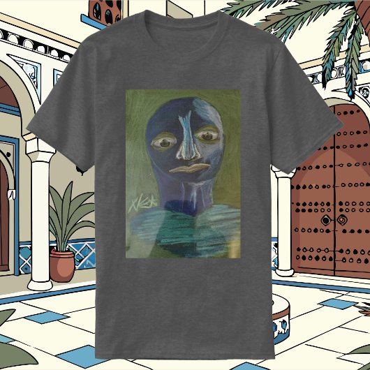 Blauer Mann entscheidet  T-Shirt