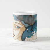 Blauer Mann Jumbo-Tasse (Vorderseite)