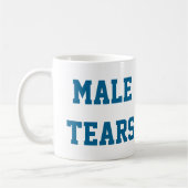 Blauer Mann zerreißt ironischen Misandry Türkis Kaffeetasse (Links)