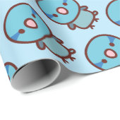 Blauer männlicher Pazifik-Sperlingspapagei Geschenkpapier (Rolleneckpunkt)