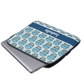 Blauer männlicher Pazifik-Sperlingspapagei Laptopschutzhülle (Vorne Knopf)