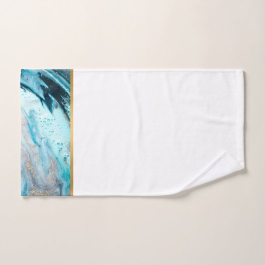 BLAUER MARBLE OCEAN SWIRL BADEZIMMER TOWEL SET (Handtuch)