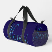 Blauer Marcus-Name, Duffle Bag (Rechte Ecke)