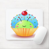 Blauer Marienkäfer-kleiner Kuchen Mousepad (Mit Mouse)