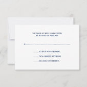 Blauer Marinebaum Bar Mitzvah UAWG RSVP Karte (Rückseite)