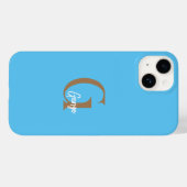 Blauer Markenname Case-Mate iPhone Hülle (Rückseite (Horizontal))