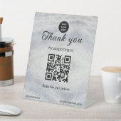 Blauer Marker Fügen Sie hier den Logo-Text Q R-Cod Sockelschild (In SItu)