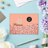 Blauer Marker Logo-Text hinzufügen Dank Rabatt Acryleinladungen (In Situ (Hochzeit))