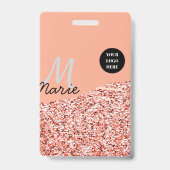 Blauer Marker Logo-Text hinzufügen Dank Rabatt Ausweis (Rückseite)