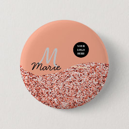 Blauer Marker Logo-Text hinzufügen Dank Rabatt Button