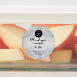 Blauer Marker Logo-Text hinzufügen Dank Rabatt Etiketten