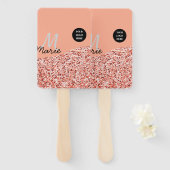 Blauer Marker Logo-Text hinzufügen Dank Rabatt Fächer (Vorne und Hinten)