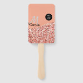 Blauer Marker Logo-Text hinzufügen Dank Rabatt Fächer (Rückseite)