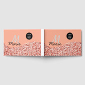 Blauer Marker Logo-Text hinzufügen Dank Rabatt Gästebuch (Voll)