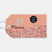 Blauer Marker Logo-Text hinzufügen Dank Rabatt Geschenkanhänger (Rückseite Horizontal)