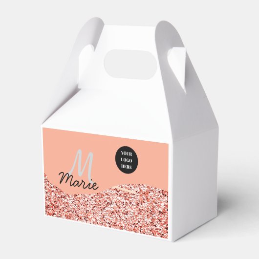 Blauer Marker Logo-Text hinzufügen Dank Rabatt Geschenkschachtel (Vorderseite)