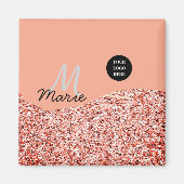 Blauer Marker Logo-Text hinzufügen Dank Rabatt Magnet (Vorne)