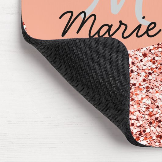 Blauer Marker Logo-Text hinzufügen Dank Rabatt Mousepad (Ecke)