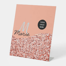 Blauer Marker Logo-Text hinzufügen Dank Rabatt Sockelschild