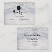 Blauer Marker Logo-Text hinzufügen Dank Rabatt Telefonnummerkarte (Vorne/Hinten)