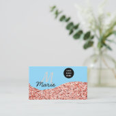 Blauer Marker Logo-Text hinzufügen Dank Rabatt Visitenkarte (Stehend Vorderseite)