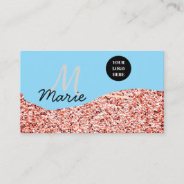 Blauer Marker Logo-Text hinzufügen Dank Rabatt Visitenkarte