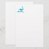 Blauer Marlin Briefpapier (Vorne/Hinten)