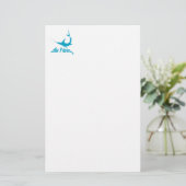 Blauer Marlin Briefpapier (Stehend Vorderseite)
