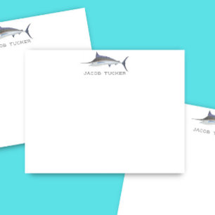 Blauer Marlin Fisch Tiefsee Fischer Benutzername Mitteilungskarte