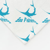 Blauer Marlin Fleecedecke (Ecke)