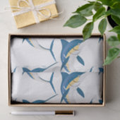 Blauer Marlin-Muster Seidenpapier (Geschenk)