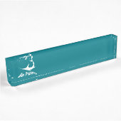 Blauer Marlin Namensplakette