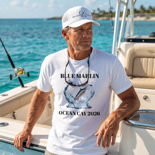 Blauer Marlin Nautical Fischer Outdoor Benutzerd T-Shirt