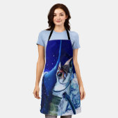 Blauer Marlin Schürze (Getragen)